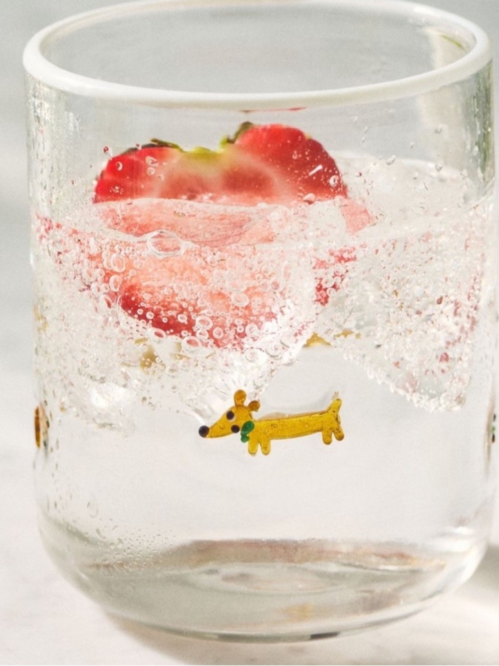 Anthropologie Dachshund Dog Icon Juice Glass Weiner Dog New